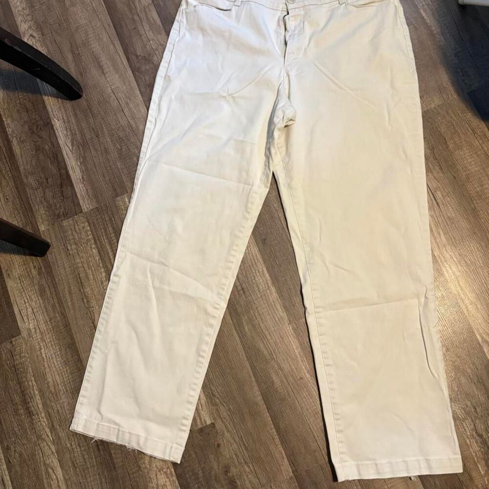 Lee Women's White and Cream Trousers